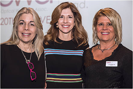 OWA honorees (from left) Corinne McCormack, Kate Renwick-Espinosa, and Lori Lippiatt, O.D.
