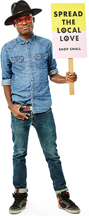 A locally focused ad campaign image from Philly EyeWorks, a Philadelphia-based eyewear brand with each frame-and-SV-lens package priced at $149