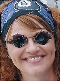 Wow ’em with customization. 
Thames Optical made this custom rimless sunwear in the shape of the Harley-Davidson shield, and then “bedazzled” it by sinking crystals into the lenses.