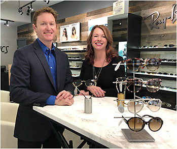 Steve and Trish Arbetman in their Sky Optics shop