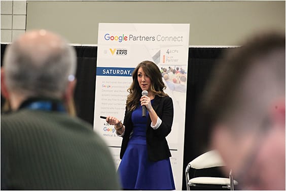 Liz Austin leads one of the popular Google Talks