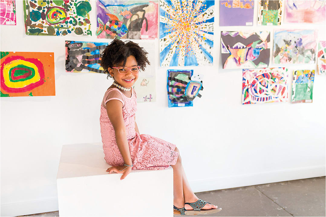 PERFECTLY PINK
On Liv: The Superflex Kids SFK-212 from WestGroupe is a flexible frame with serious style points in pink crystal handmade acetate with a rectangular front and a silk-screen-printed constellation pattern on the temples.