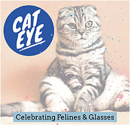 Enjoy this free image &amp; caption on Oct. 29: “When your love for cat-eye glasses extends to your furry bestie. #NationalCatDay”