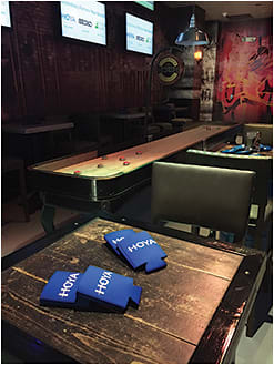 HOYA Vision Care sets up shop in the Rockhouse lounge to host a customer appreciation party