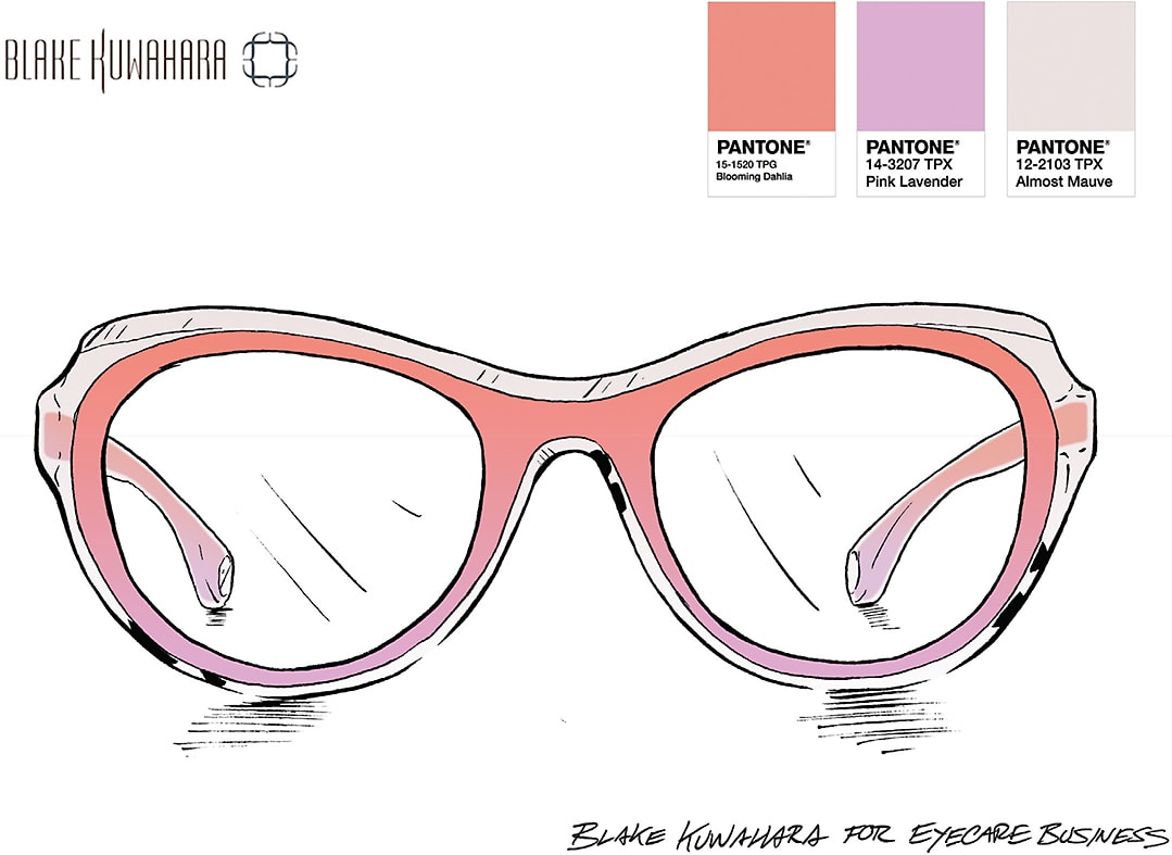 edCFDA member Blake Kuwahara unveils the new Scarpa style in color Chablis Fade (with Spring Pantone callouts).
