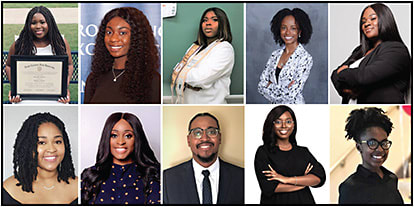 3 Visioning the Future mentorship program recipients. Top row: Ebony Thornton, Ijemdinma Ozodigwe, Khaliah Knighten, Lauren Price, Lexxus Roberts. Bottom row: Lydia Smith, Maleiah Carroll, Nijewel Holliday, Shirmarie Starks, Winter Beaton.