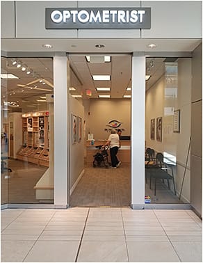 The office of Fallon Patel, O.D., is connected to a LensCrafters location.