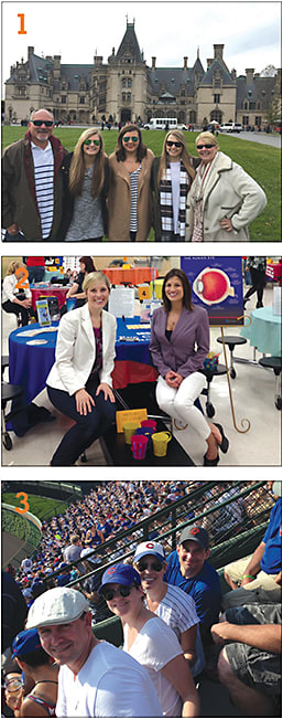 1: The Peters family.
2: Dr. Tira at a community fair.
3: The Peters family at a Cincinnati Reds game.