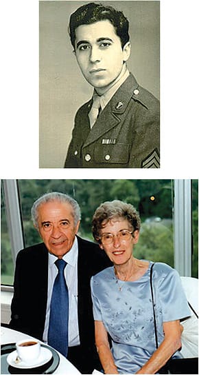 Sergeant Fontana; and pictured later, with wife Dorris Fontana.