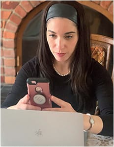 Dr. Kresch during a telehealth visit. Photo courtesy of Dr. Kresch