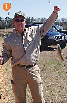 1. Dr. Pierce enjoying fishing.
Photo: Courtesy of Dr. Samuel Pierce.
