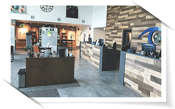 3 Optical and reception area at Premier Eyecare 
Photo: (3) courtesy of Dr. Brent Fry