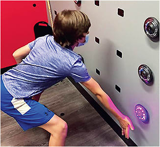 Reaction light training Photo courtesy of Dr. Joe LaPlaca.