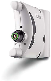 Icare HOME Tonometer weighs 150 g and measures 11 cm x 8 cm x 3 cm.
Photo courtesy of Icare USA