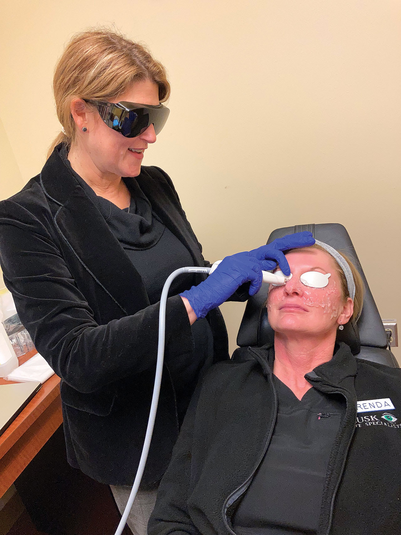 Consider in-office treatments, such as intense pulsed light. (Photo courtesy: Dr. Theriot)