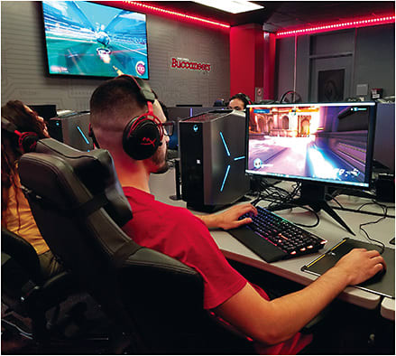 Esports athletes at Barry University have their own high-tech facility to train. Photo courtesy of Dr. Amanda Nanasy.