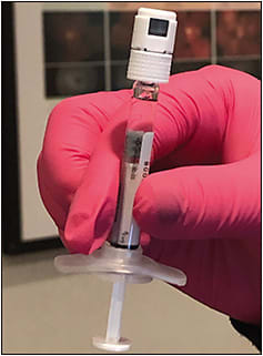 Figure 1.  Prefilled syringe loaded with anti-VEGF agent.