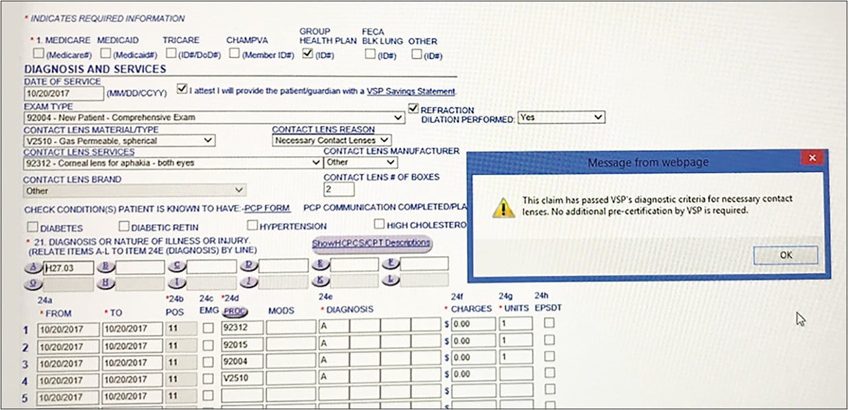 Figure 2. Coding for the patient in Case 5.