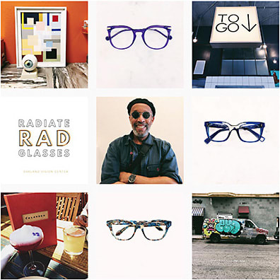 Here is a social media page with visual rhythm. Positive shapes are separated by frame photos with a white background (negative spaces).