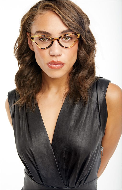 IN FLIGHT.
The Prada PR06XV from Luxottica is a ’90s-inspired tortoise style that takes the butterfly silhouette to playful new heights.