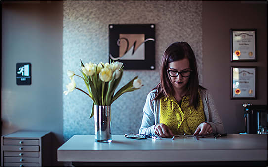 From Safilo’s American Eyes project: Geena Wichryk in her Macungie, PA, practice