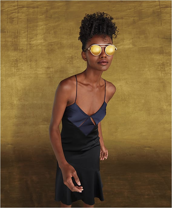 IN THE CUT
The Blake Kuwahara Stirling with flash mirror lenses is handcrafted from a single sheet of stainless steel, incorporating negative space to create a frame-within-a-frame.
Photo edit selected by Blake Kuwahara, founder and creative director, Focus Group West and Blake Kuwahara eyewear.