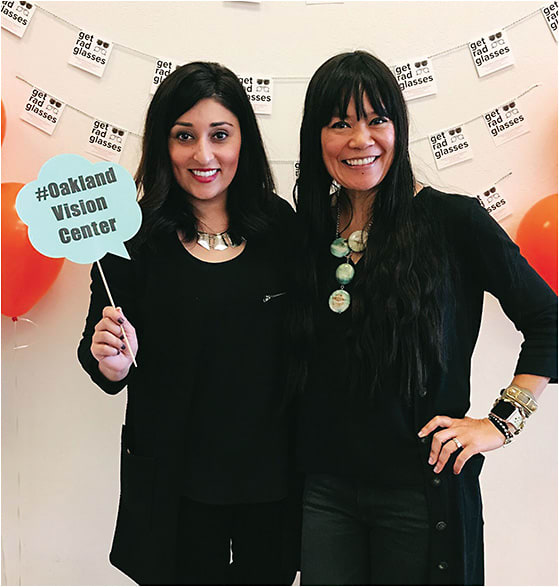Tanya Gill, O.D., (right) and associate Gagan Khela, O.D., in a popular post