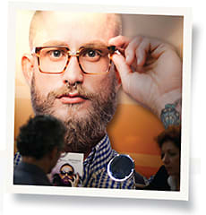 Bigger is better when it comes to eyewear display, and this one makes an impact at Booth &amp; Bruce
Photo: Getty Images for MIDO 2017