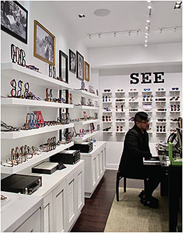 Optician Ginol Chin in the clean &amp;#x2B; colorful SEE space. Photo: Kerri Ann Raimo