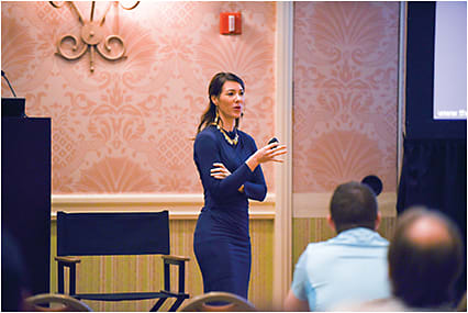 Gina Wesley, O.D., leads a course during last year’s OMS