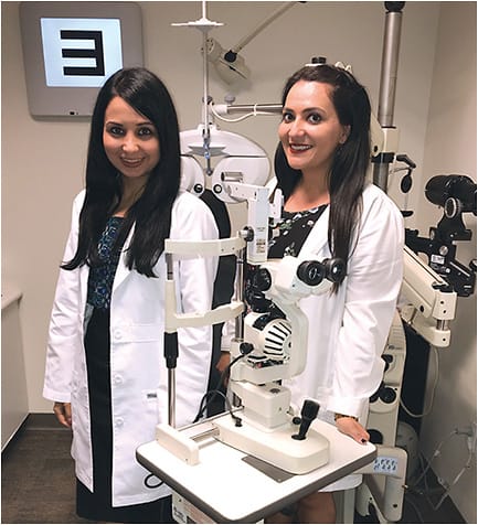 Sammy Hashemian, O.D., (left) and Honey Hashemian, O.D.