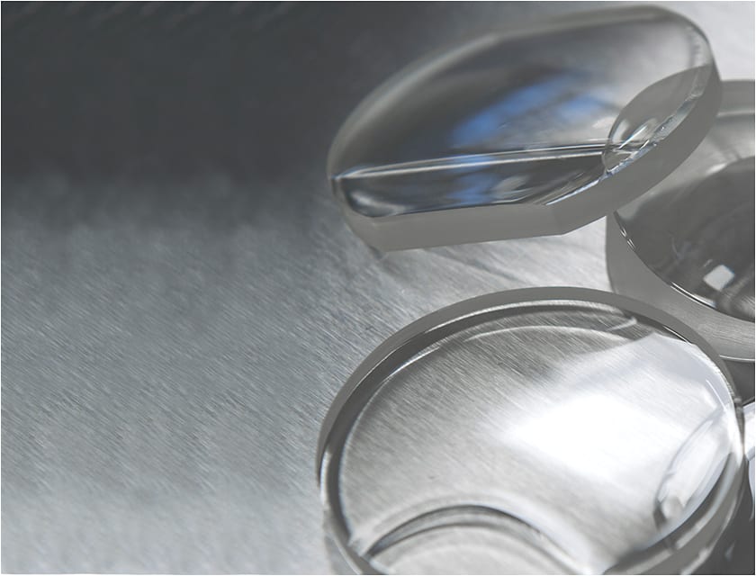 3D-printed lenses from Luxexcel, the Belgium company that has pioneered the new, innovative lens technology