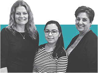 From left to right: Ashley Samuels, Gloria Lopez, and Lorie White, all of Complete Family Vision Care Optometry.