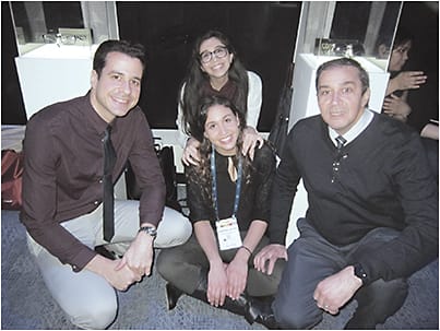 Carolina Reyes (center, back) is poised to continue the family business when she gets her O.D. degree. With her are family members (l-r) Ymael, Anabel, and Guillermo