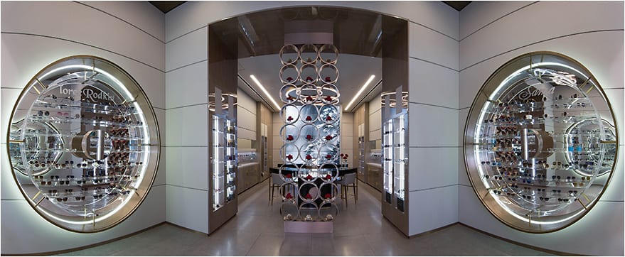 The interior of Sama Eyewear in Century City
