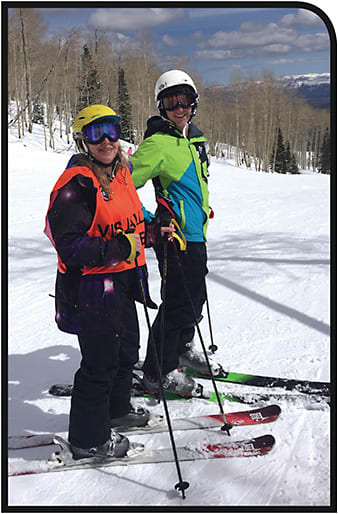 Gena Harper and her son, Shiya, ready to tackle the slopes