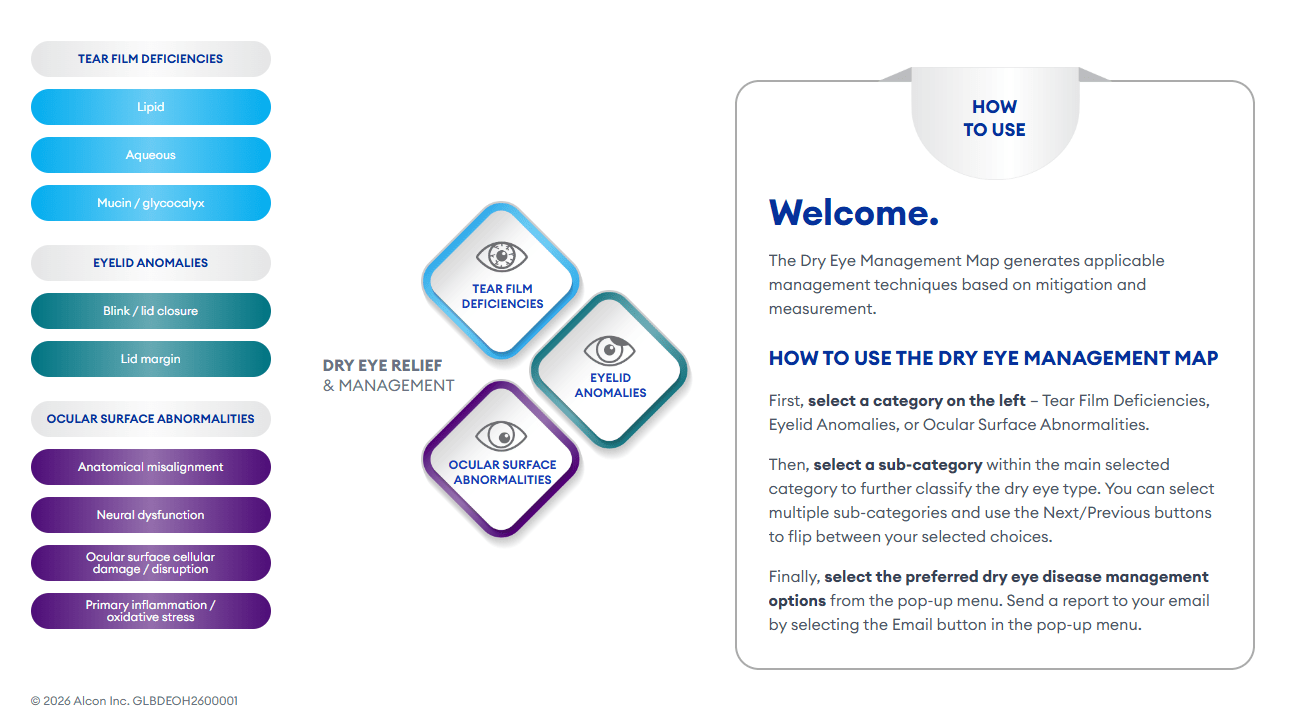 The new online interactive tool is designed to assist optometrists across the world in navigating dry eye disease management