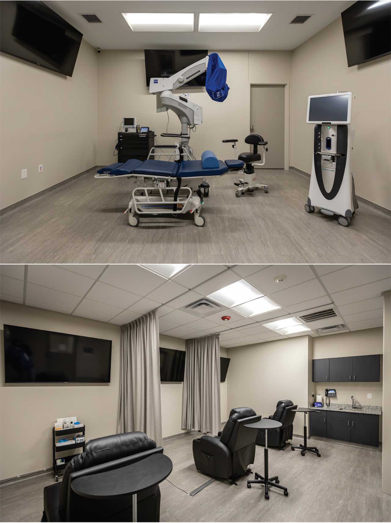 Our OBS suite includes everything necessary to perform surgery and  negates the need to schedule ASC OR time.
