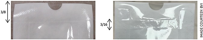 FIGURE 1. Minimizing the seal on a plastic package is a small change that can go a long way.