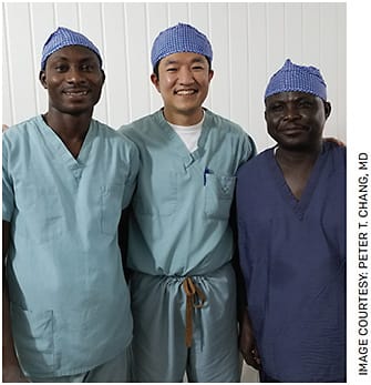 Dr. Chang (center) with local eye-care providers.