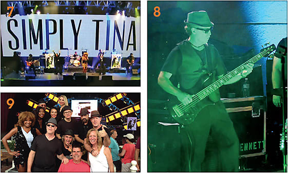 7: Simply Tina jamming. 8: Dr. Silverman knows it’s “all about that bass.” 9: Simply Tina at Epcot with Frank Verdone, O.D.
PHOTOS: (1) Jeff Smith, (2, 3) Paul Ferraro, (4) Elsie Foster, (5, 6) Kelly Murray, (7-9) Joe Visabella