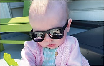 A total of 13% of parents say their children wear eyewear that has UVA/UVB protection “most of the time” when outside exposed to the sun, while 31% of respondents indicated that their children “sometimes do,” and 50% of respondents indicated that their children “do not,” according to The Vision Council’s Parent-Child Vision Care Report, which is set to be released in August and is based on a survey of 1,658 parents. Photo courtesy of Christine Lyle.