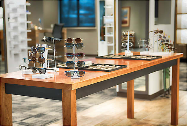 Communal tables allow white space between frame collections.