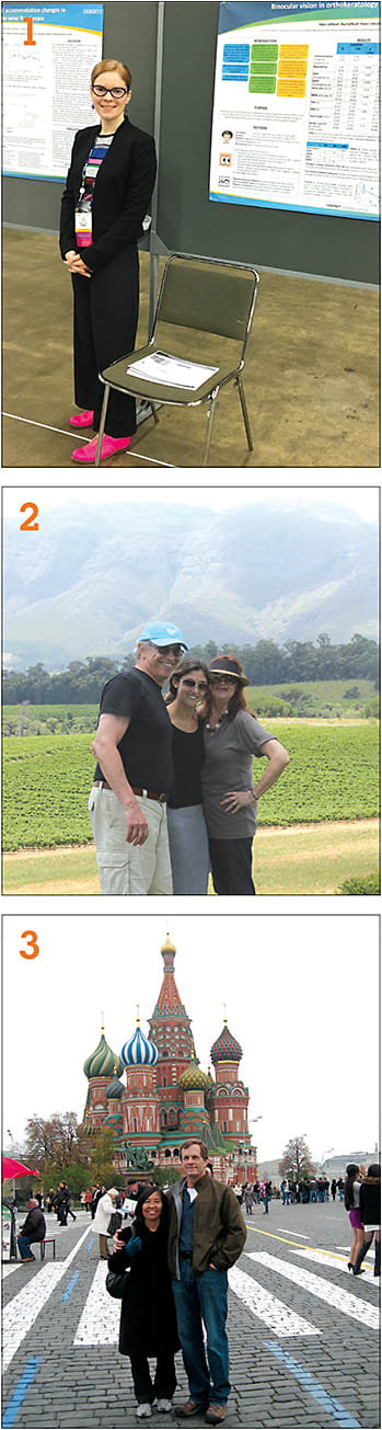 1: Dr. Gifford presenting a poster at the 2017 Association for Research in Vision and Ophthalmology.
2: Dr. Cooper and family.
3: Dr. Aller and wife on vacation.