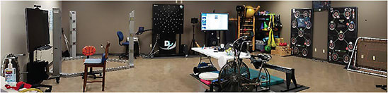 Dr. Fitzgerald’s sports vision clinic. Photo courtesy of Dr. DeAnn M. Fitzgerald.
