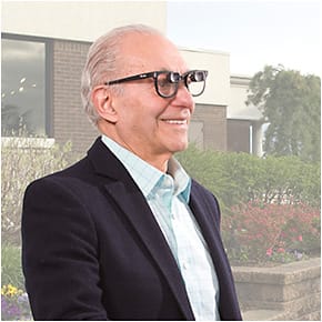 Figure 1. A patient wearing a low-vision telescopic system (Designs for Vision, Inc.). Image courtesy of Designs for Vision, Inc.