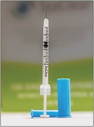 Figure 2. Tribofilm Staclear syringe. Courtesy of Tribofilm.