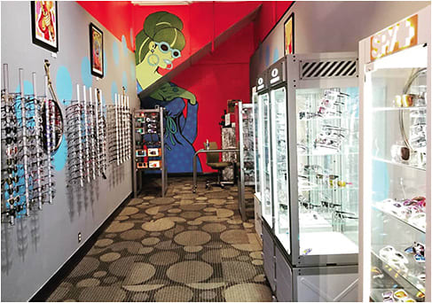 Inside Sports Optical’s four walls where pop art and the best in performance product meet customers.