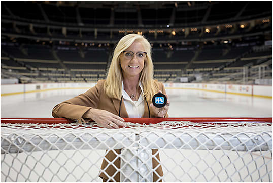 PPG recently announced that all official game pucks for the NHL season will include a color-changing thermochromic coating developed with LCR Hallcrest. Akin to photochromic technologies that PPG develops with Transitions Optical, these advanced coatings change from purple to clear when a puck&#x2019;s temperature is above freezing, revealing when the puck should be replaced.