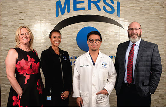 Left to right, Director of Operations Ferida Tadic, Kayla Moses, Dr. Peter Chang and Chief Executive Officer Scott Evans.